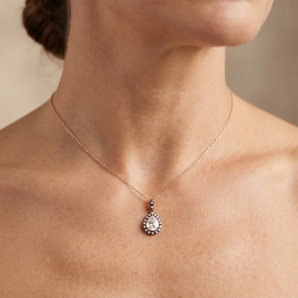 Rose 925 Ayar Gümüş Kolye – Görsel 2